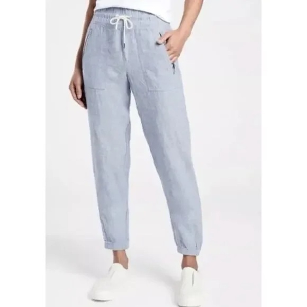 Athleta Light Blue Drawstring Jogger Pants